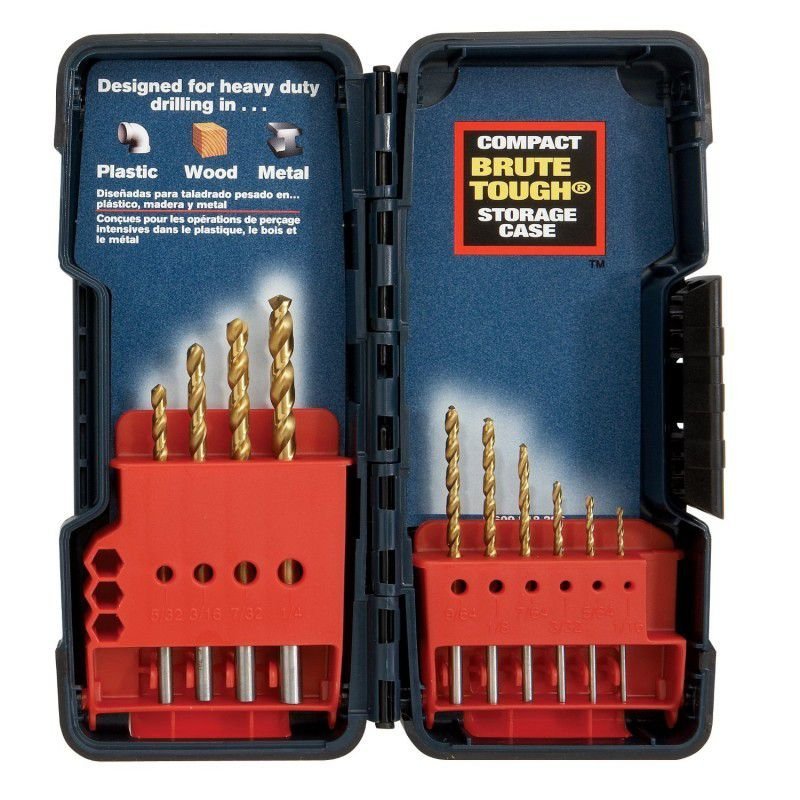 Bosch 10 Piece Titanium Twist Drill Bit