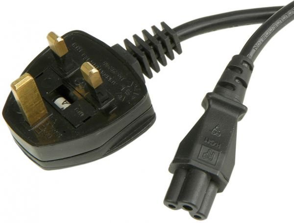 3 Pin UK Power Cord Main Lead Plug Cable كابل كهرباء لاب توب