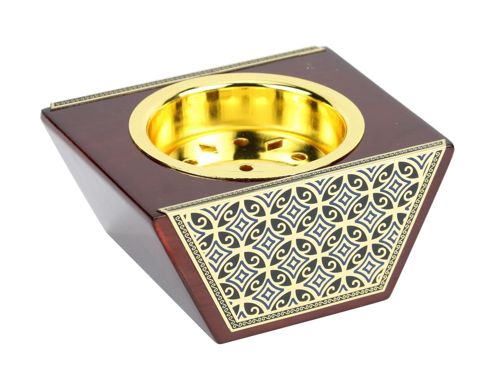 مبخرة بلون بني وذهبي - 7158